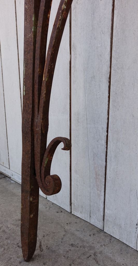 Grande Potence Porte-enseigne En Fer Forgé. Epoque XVIIIème-photo-6