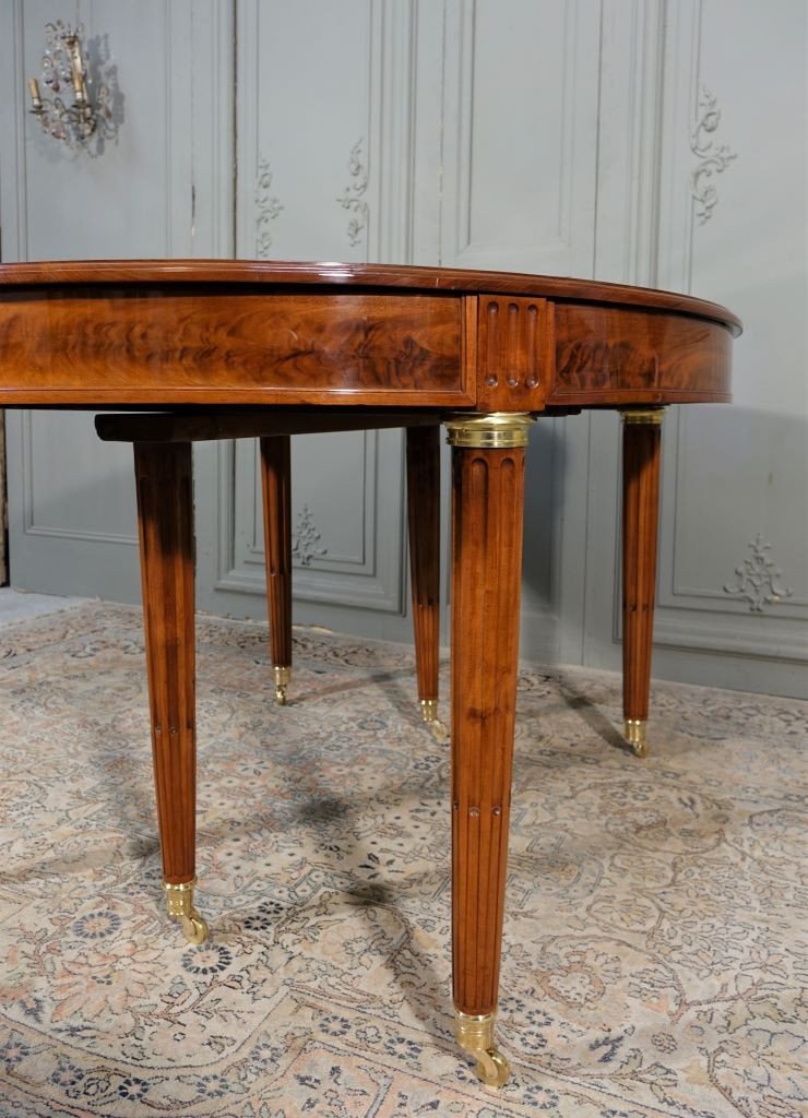 Table De Salle à Manger d'époque Louis XVI En Acajou-photo-4