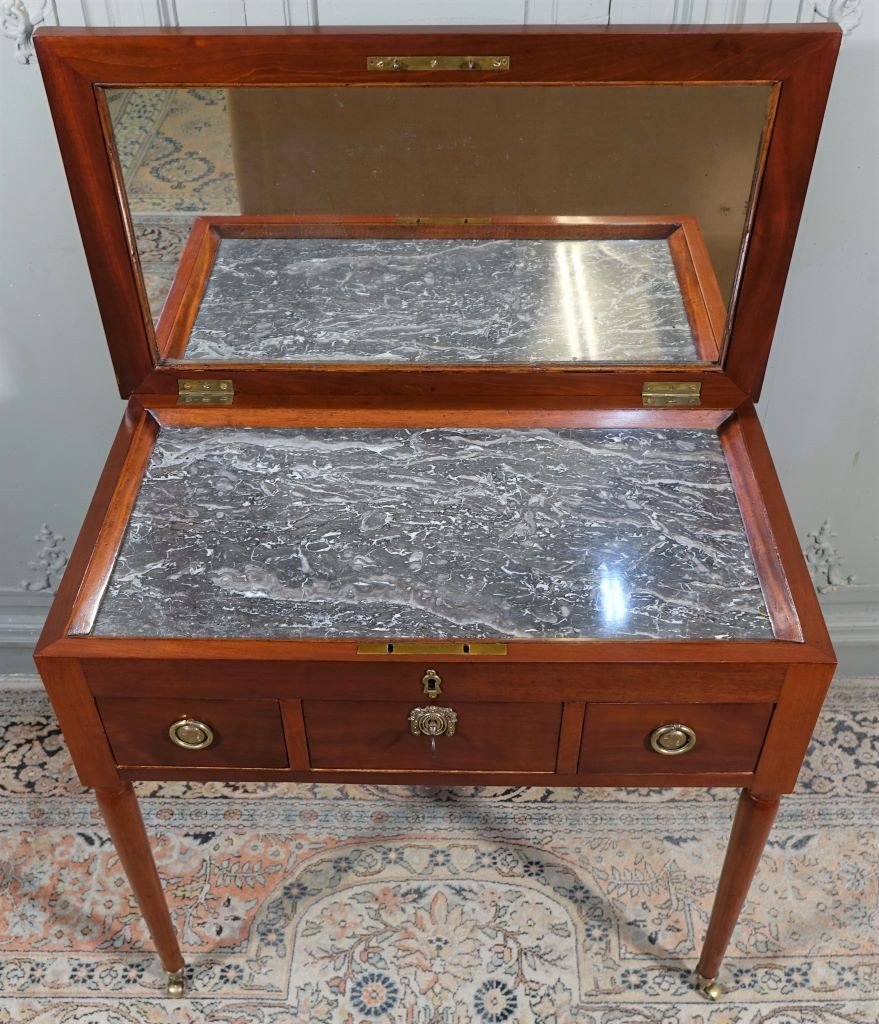 Louis XVI Period Dressing Table In Mahogany-photo-6