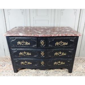 Regency Period Chest Of Drawers. Faux Marble Tray.