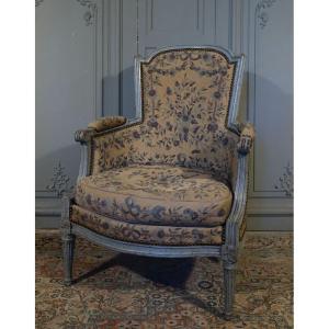 Bergère d'époque Louis XVI En Bois Peint