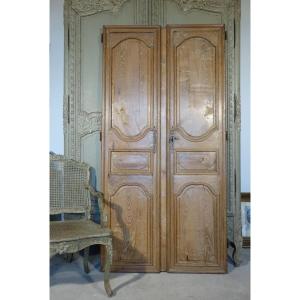 Portes de placard en chêne Epoque Louis XIV