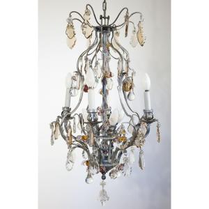 Lustre en fer forgé aux fruits dlg de BAGUES