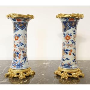Pair Of Imari Porcelain Vases