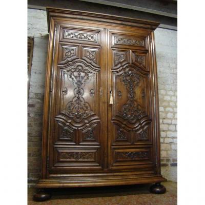 Armoire Louis XIV En Noyer Epoque XVIIIème