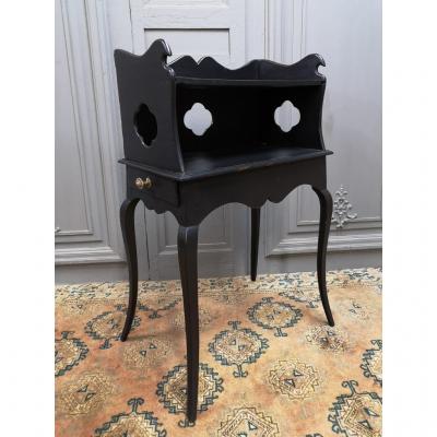 Lacquered Black Lacquered Table Louis XV Period. Middle Eighteenth