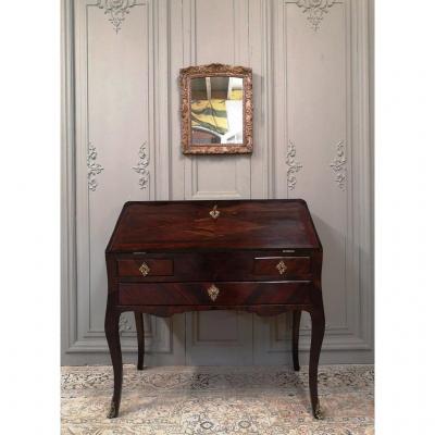 Slope Office Stamped L. Delaitre Regency Style In Marquetry.