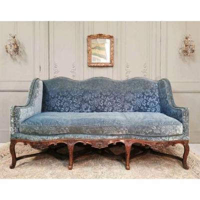 Regency Period Sofa In Stained Beech. Early 18th Century