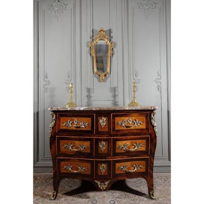 Marquetry Commode Stamped J.g Schlichtig