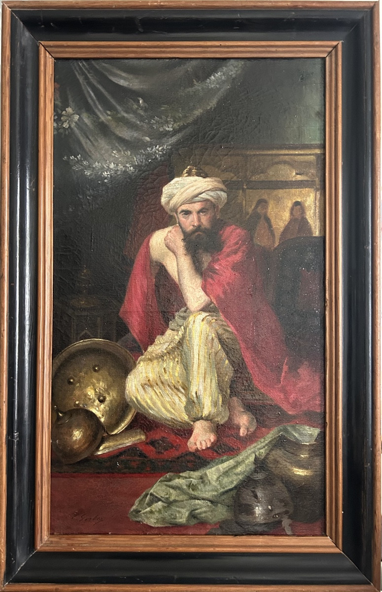 Autoportrait en oriental   XIXème 