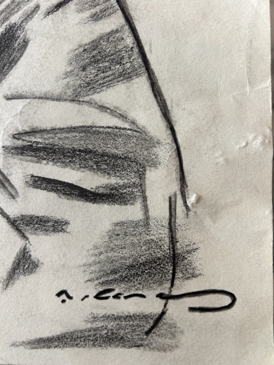 Profil de femme Ramon Casas XXème-photo-4