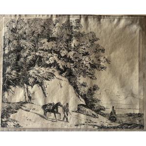 Riders In A Landscape. Early 19th Century 