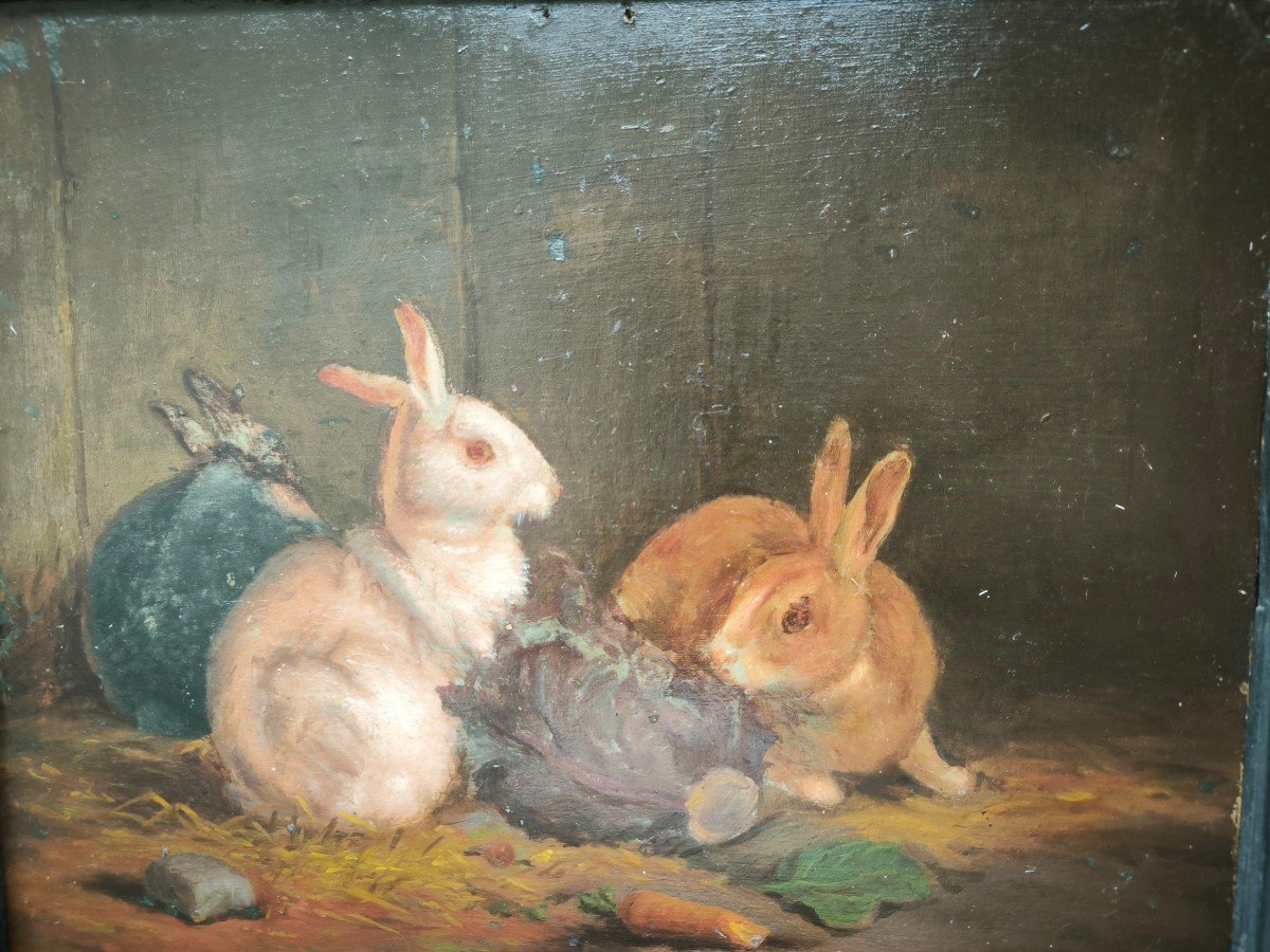 Hsp "3 Little Rabbits" 19th Century -photo-4