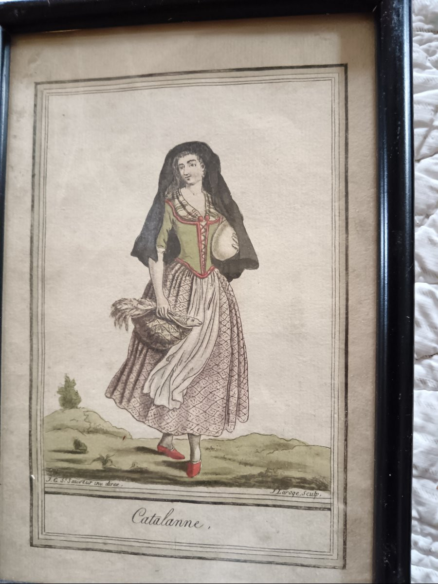 Series Of 8 Engravings By Jacques Grasset De Saint Sauveur 1757-1810 Auveurrur 1757-1810-photo-4