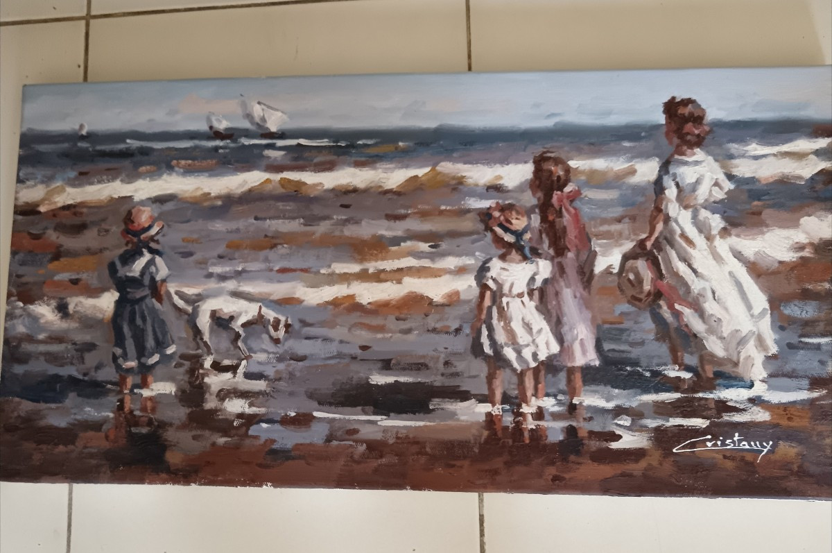 Promenade sur la plage XXe