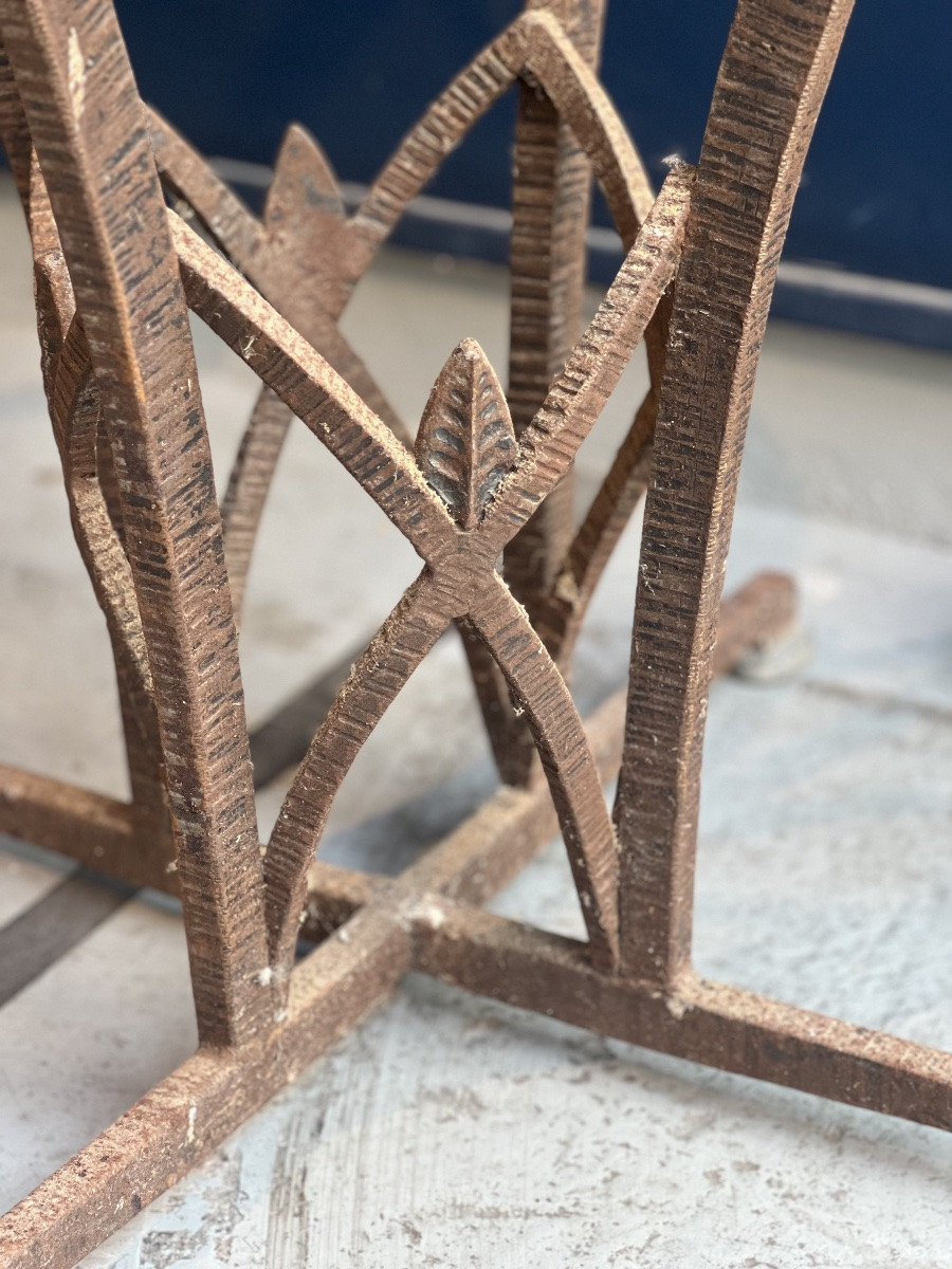 Pair Of Wrought Iron Bases -photo-3