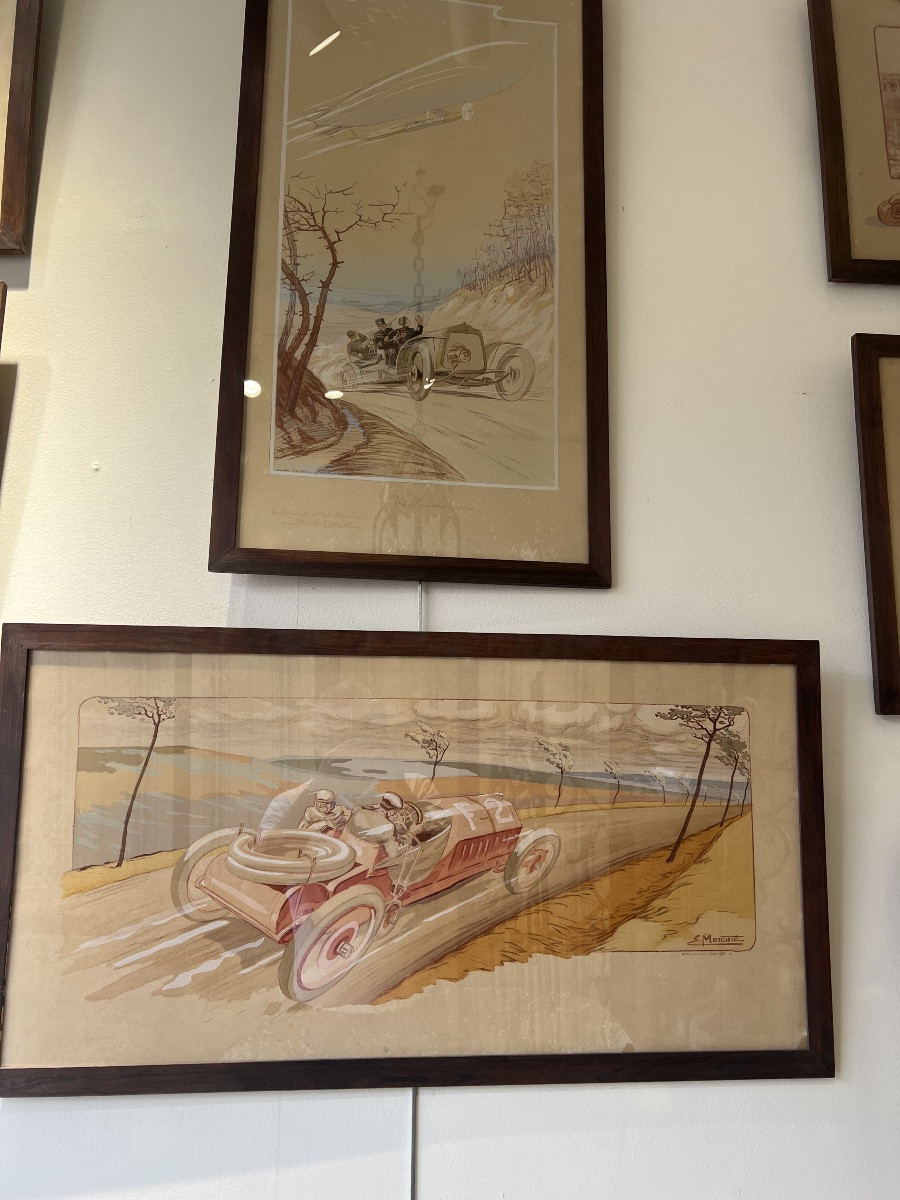 8 gravures rehaussées à l aquarelle -photo-4