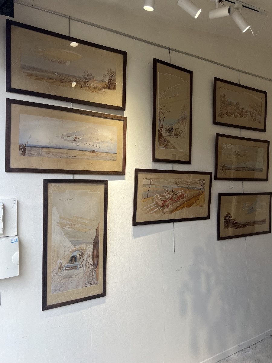 8 gravures rehaussées à l aquarelle 