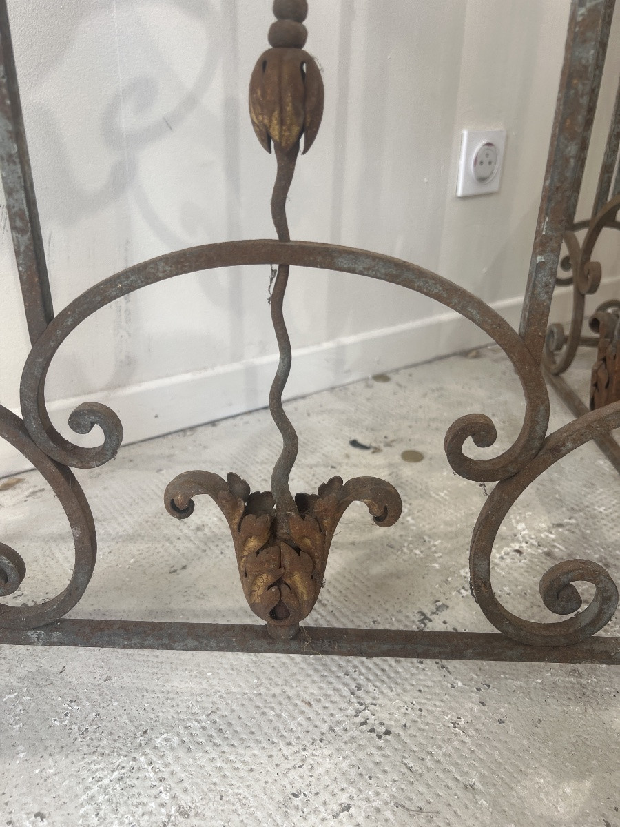 2 Pairs Of Wrought-iron Grilles-photo-2