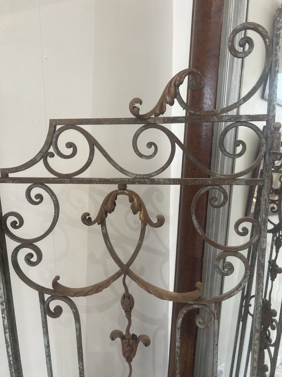 2 Pairs Of Wrought-iron Grilles-photo-3