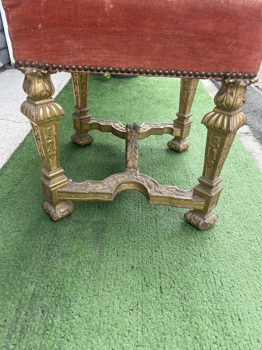 Golden Wood Stool-photo-2