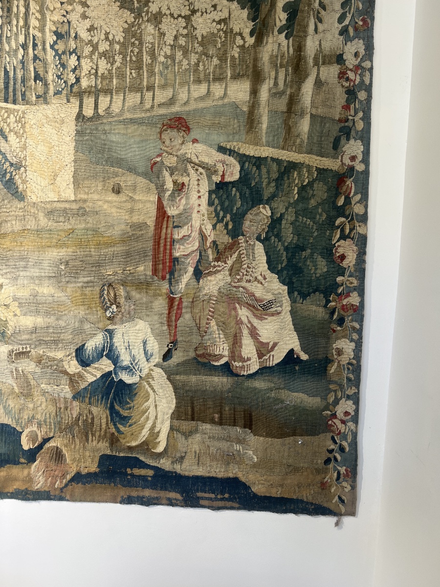Grande tapisserie dix-huitième siècle -photo-4