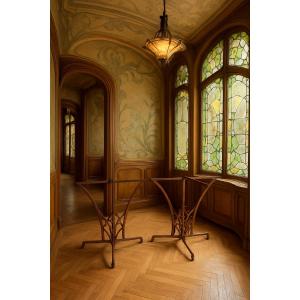 Pair Of Wrought Iron Bases 