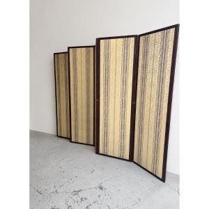 Large Mahogany Folding Screen