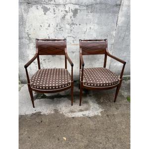 A Stunning Pair Of Italian Directoire Armchairs