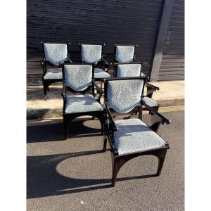 6 Jacques Garcia Armchairs 