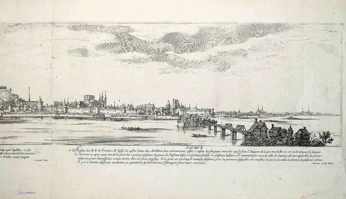 Ancient Panorama Of The City Of Saumur-photo-3