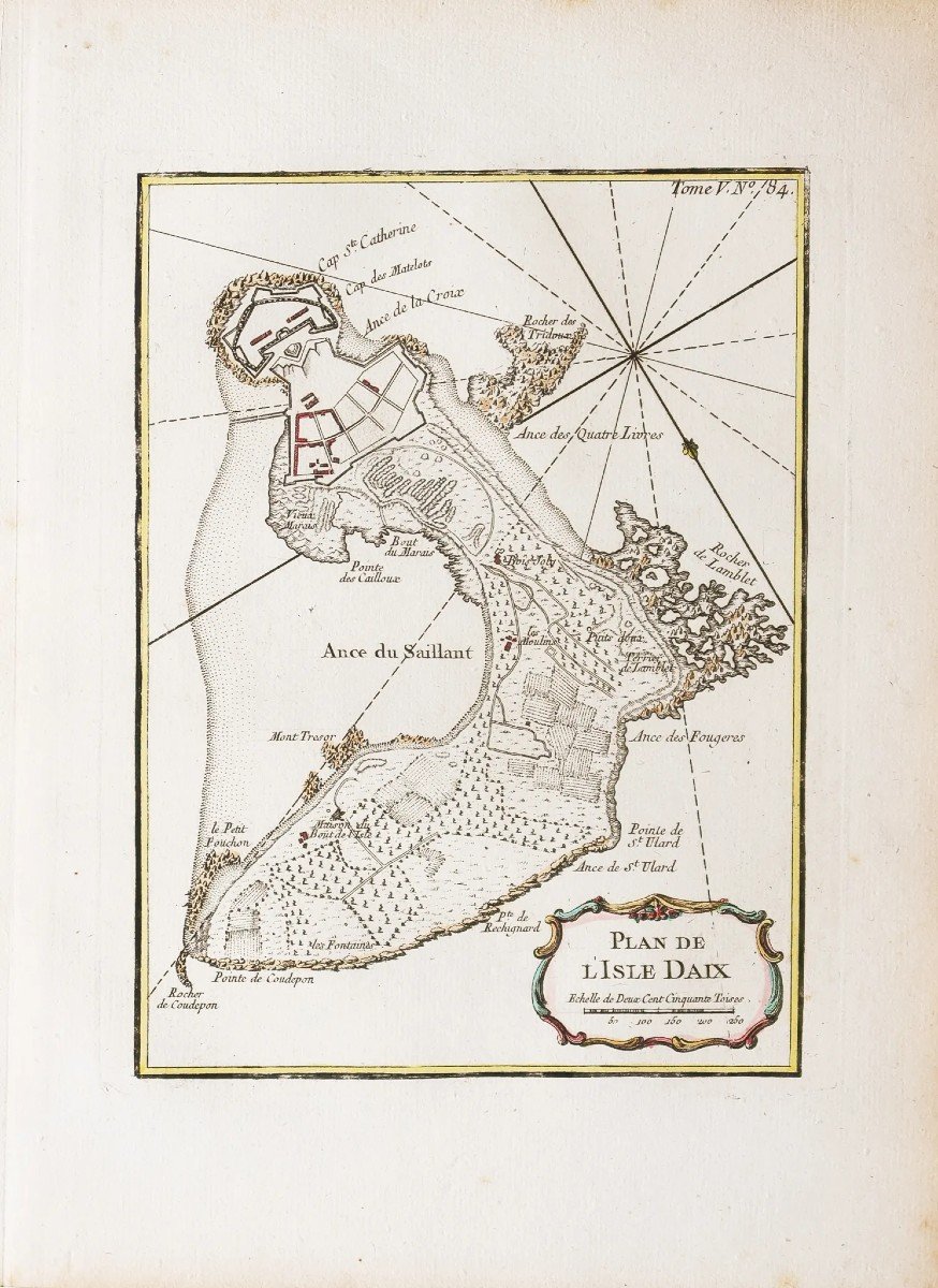 Old Map Of The Island Of Aix-photo-2