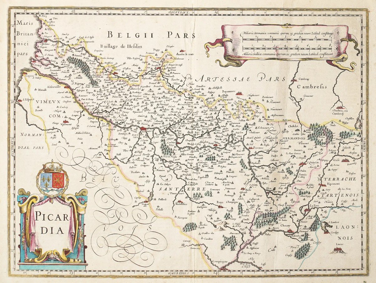 Old Map Of Picardy