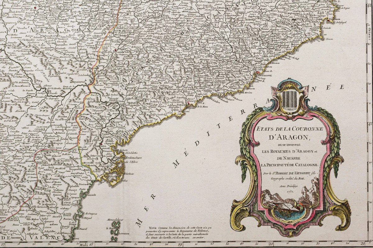 Carte Géographique Ancienne de l'Espagne - Catalogne-photo-4