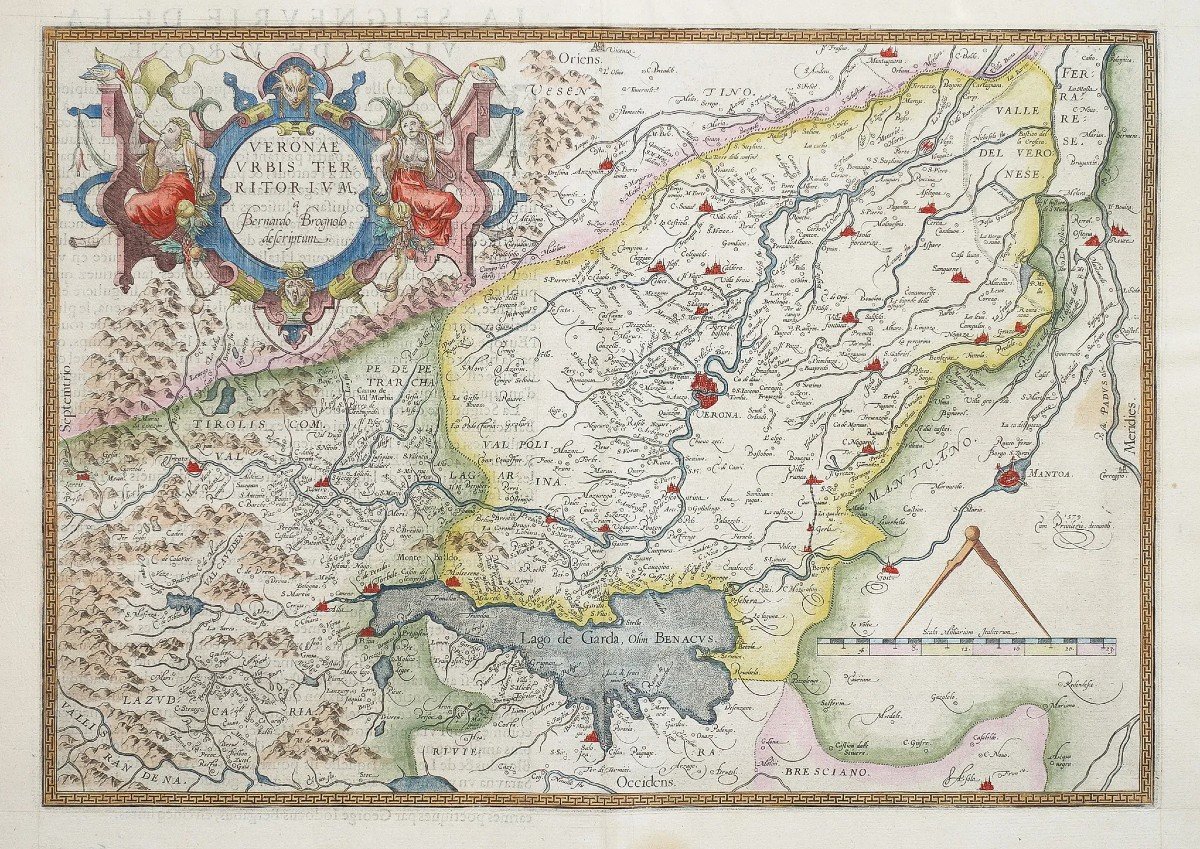 Old Geographical Map - Verona – Lake Garda