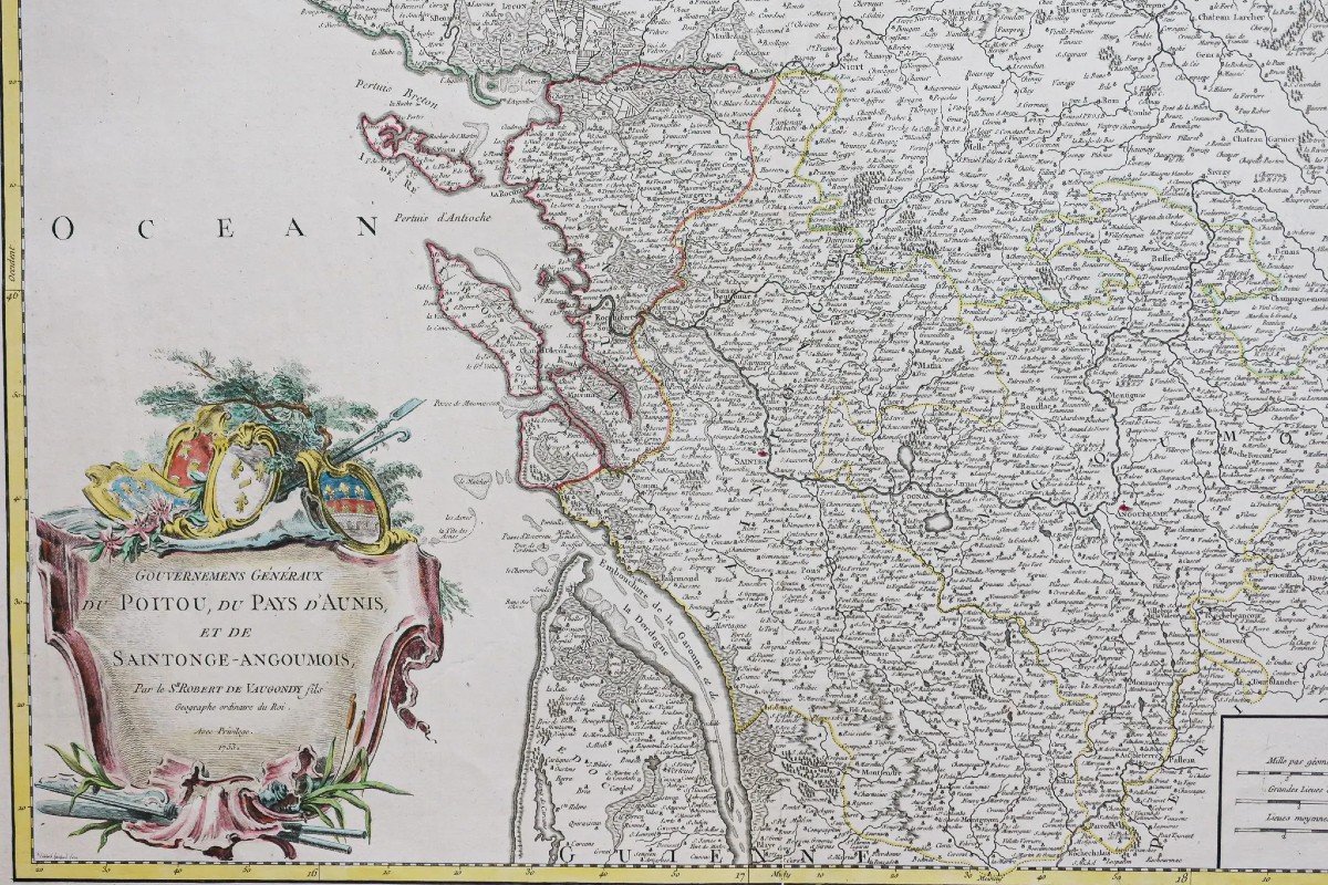 Carte géographique ancienne du Poitou-photo-3