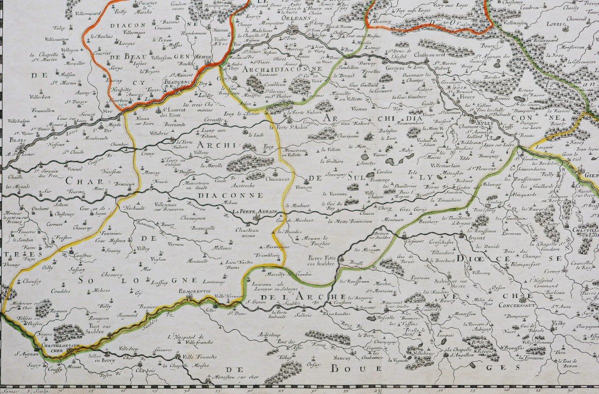 Carte ancienne de l’Evêché d’Orléans Beauce-photo-4