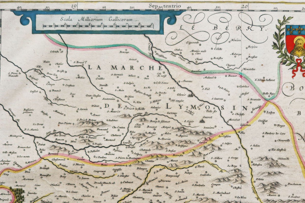 Carte Géographique Ancienne Du Limousin-photo-3