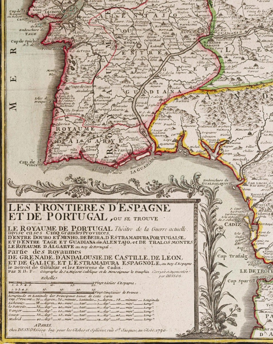 Carte Ancienne – Espagne Et Portugal-photo-2