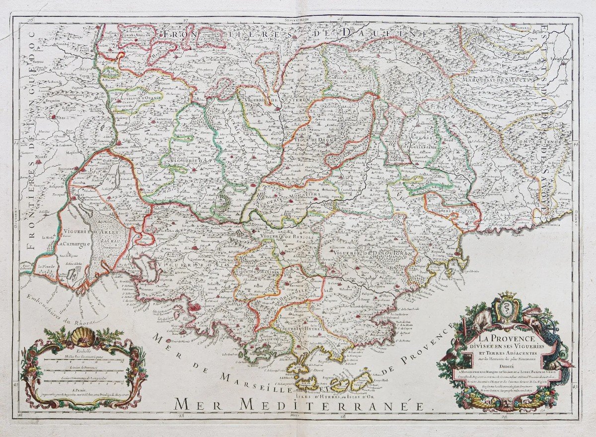 Old Geographical Map Of Provence