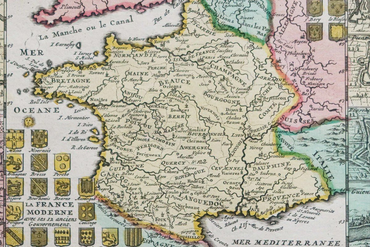 Old Geographical Map Of France-photo-3