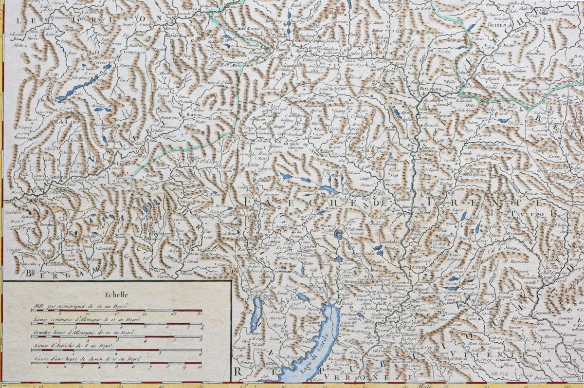 Old Geographical Map Of Switzerland - Tyrol-photo-3