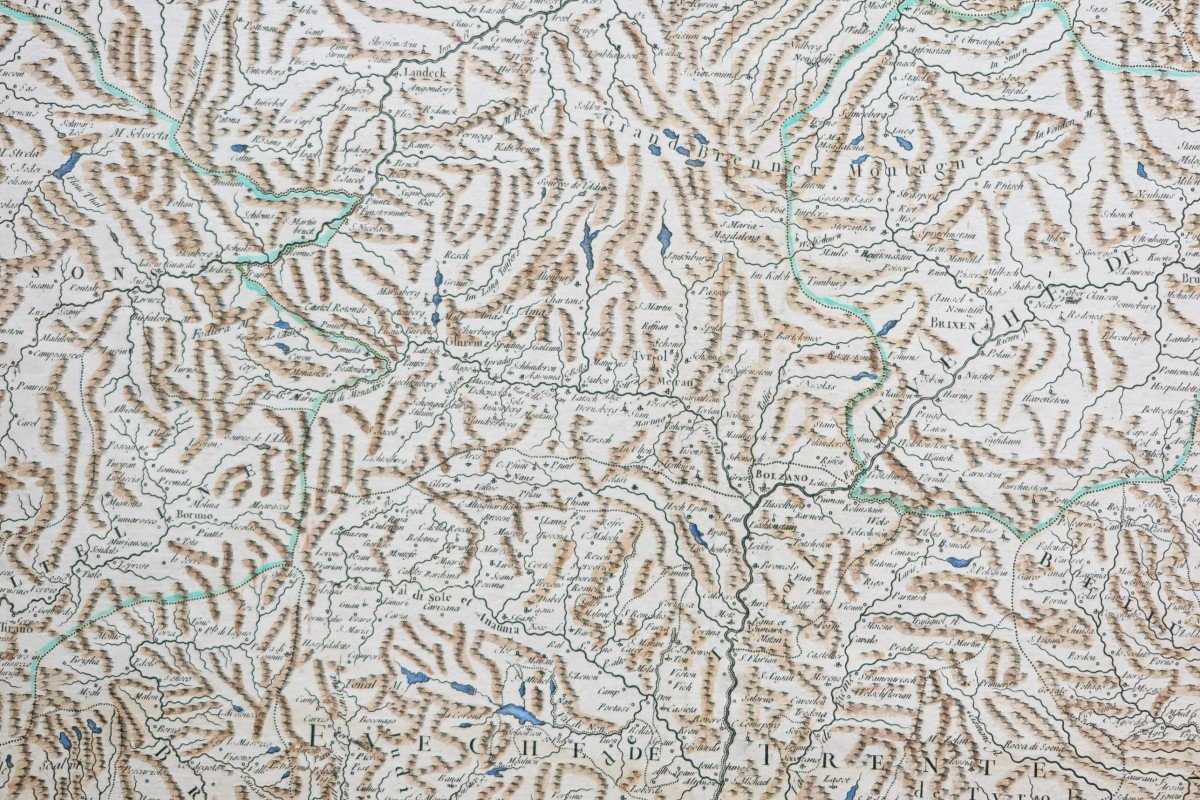 Old Geographical Map Of Switzerland - Tyrol-photo-3