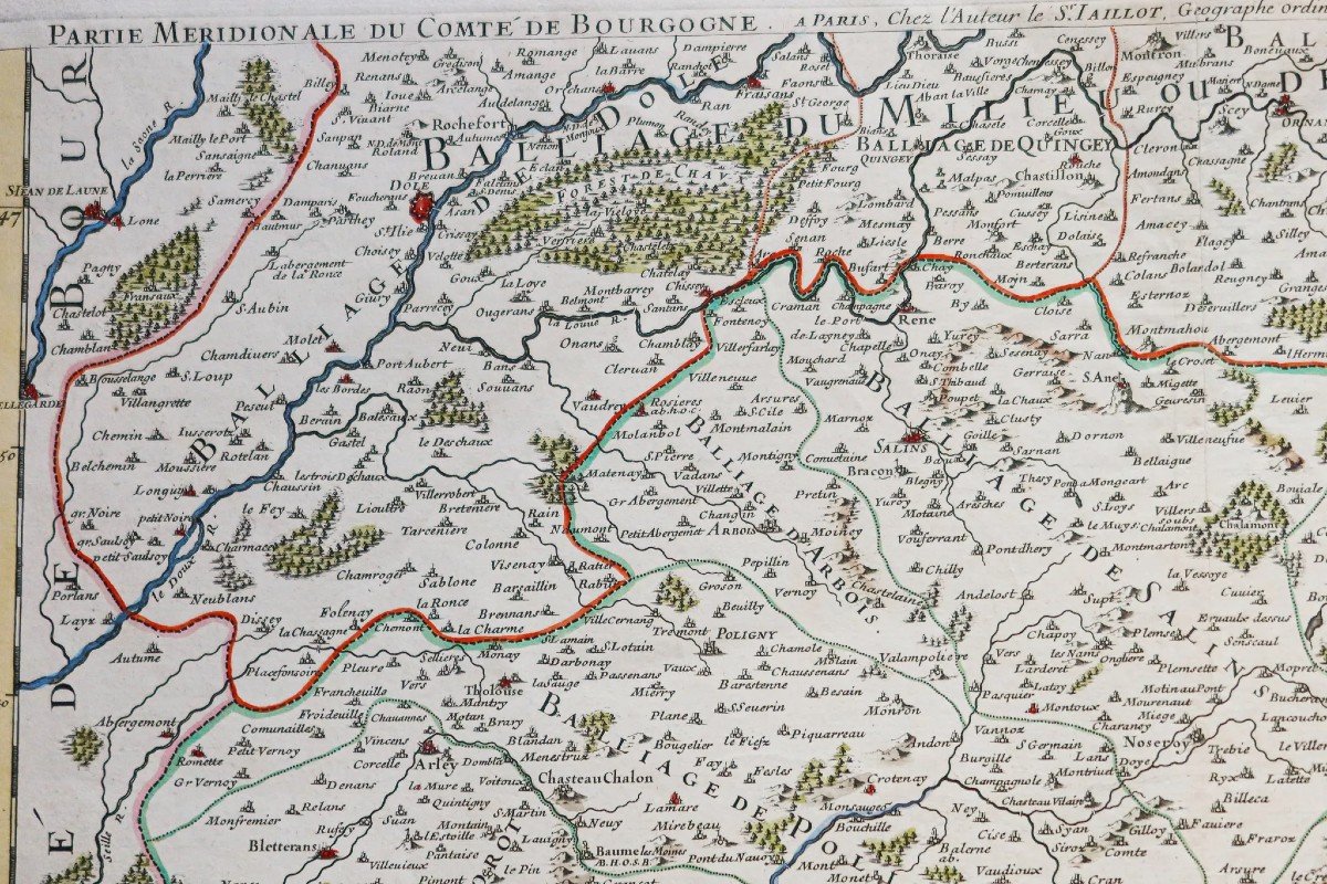 Carte Géographique Ancienne De La Bourgogne-photo-4