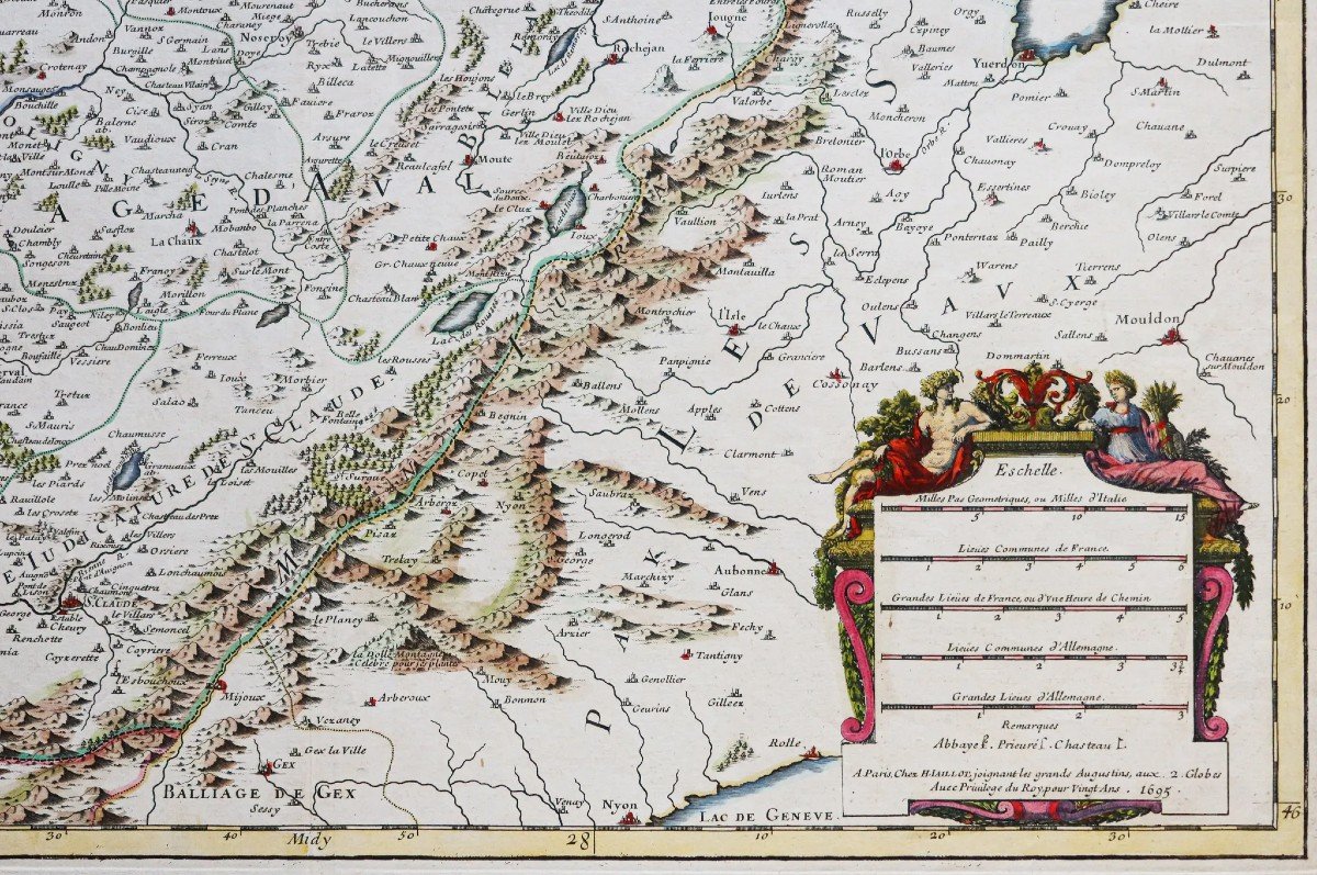 Carte Géographique Ancienne De La Bourgogne-photo-2
