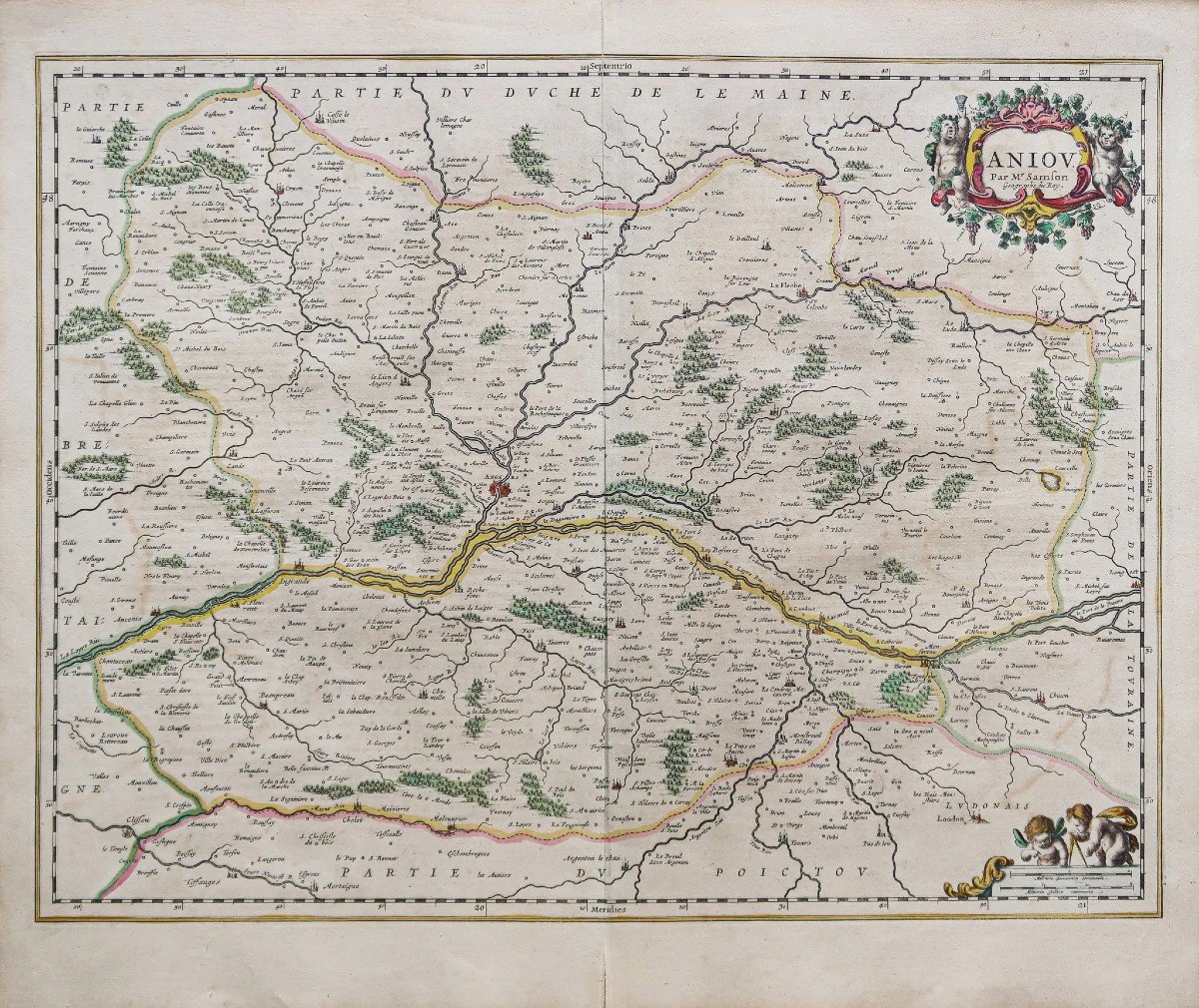 Carte Géographique Ancienne D’anjou-photo-2