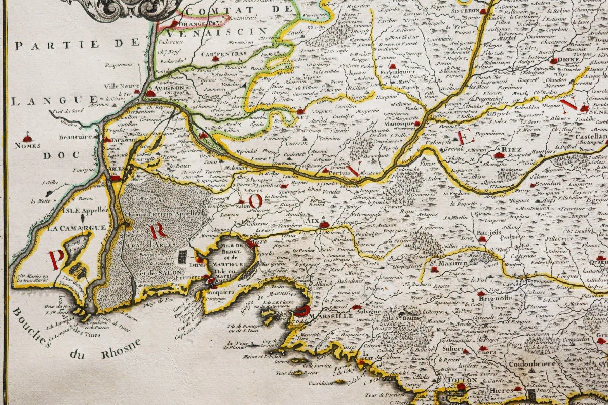 Carte Géographique Ancienne De Provence-photo-3