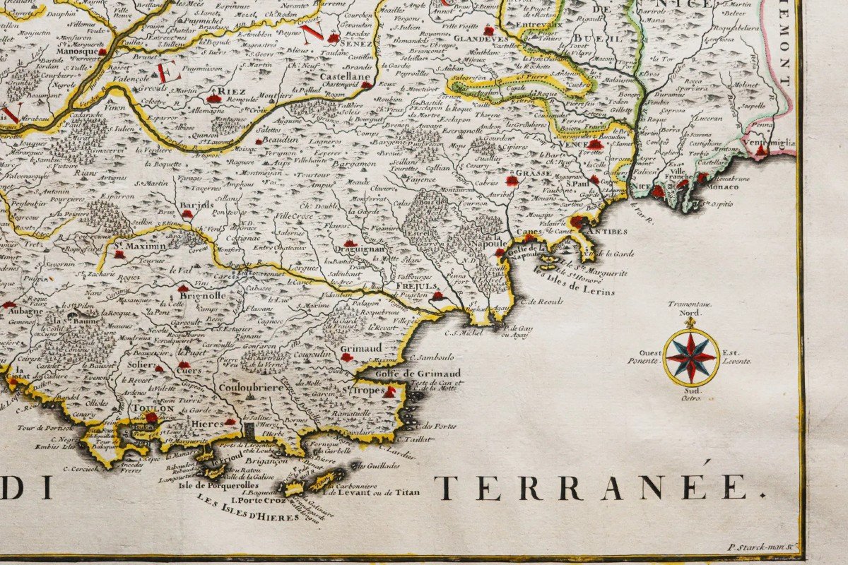 Carte Géographique Ancienne De Provence-photo-4