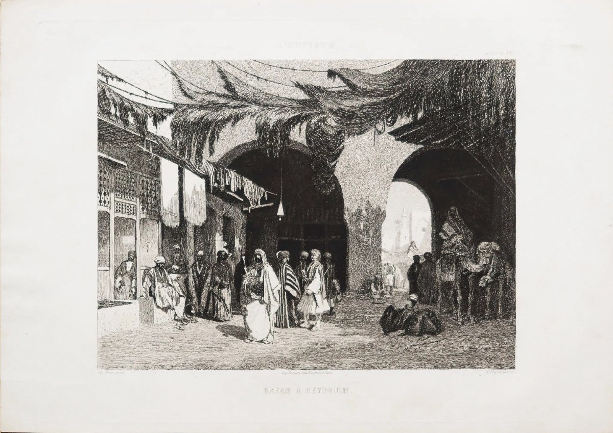 Antique Engraving From Beirut-photo-2