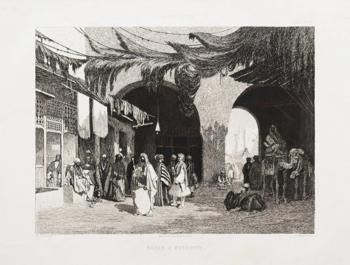 Antique Engraving From Beirut